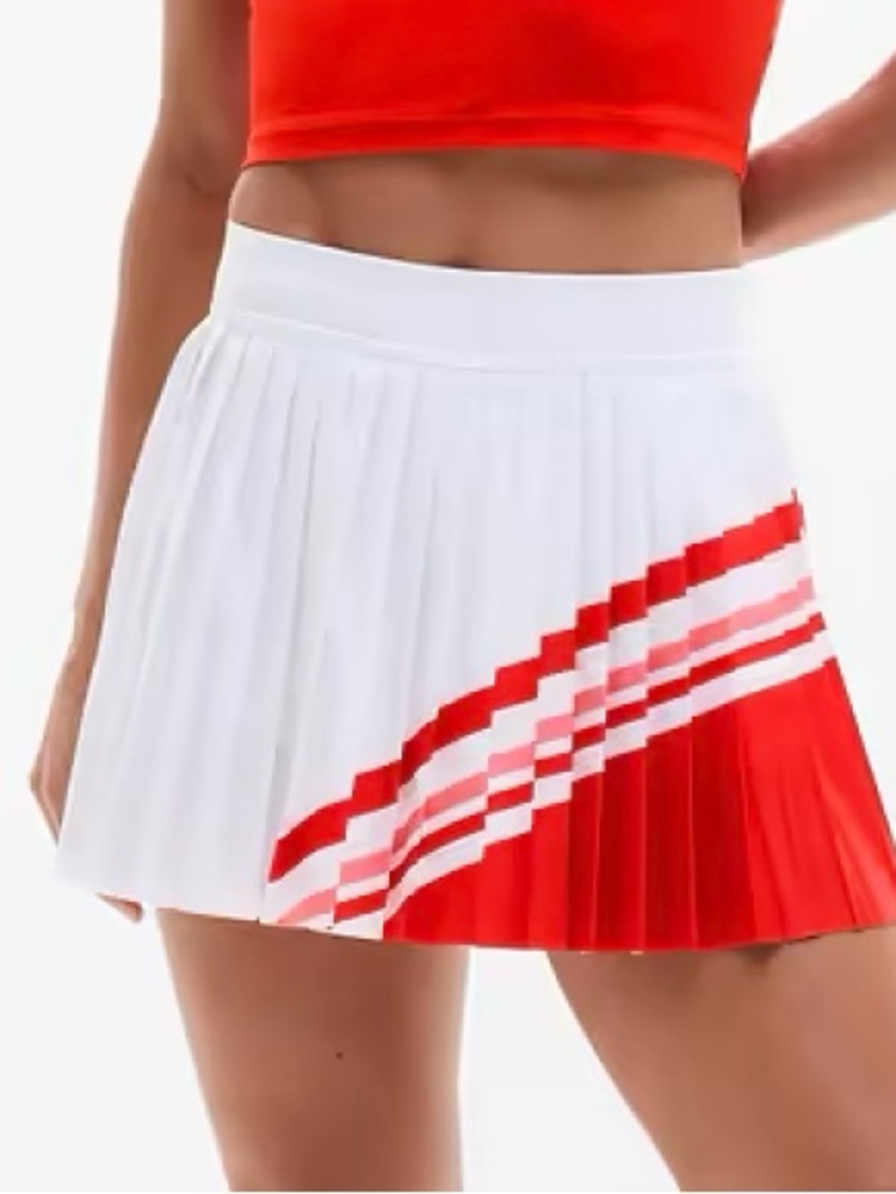 Athleta Match Point Pleated Colorblock Athletic Skirt Size S Pickleball Tennis
